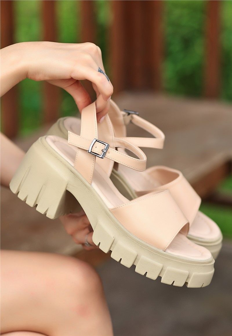 Women's Thick Sole Sandals - Cream #366469