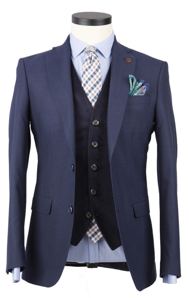 Centone Men's Blazer Jacket - Navy Blue #268264