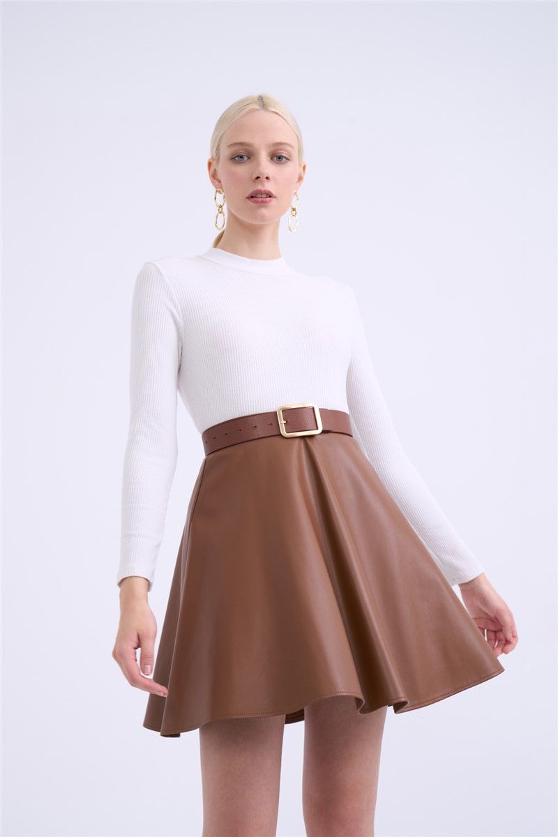 Sateen Women's Skirt - Brown #316545