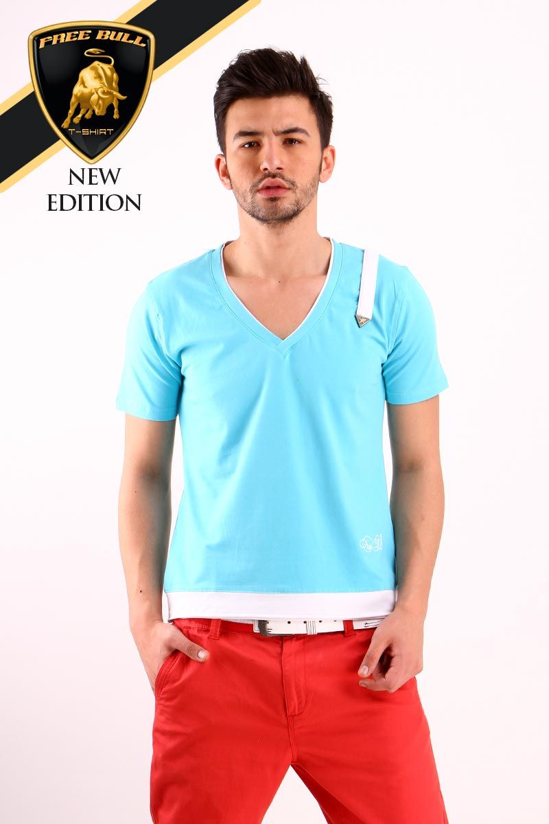 T-shirt uomo Blu 1006-6