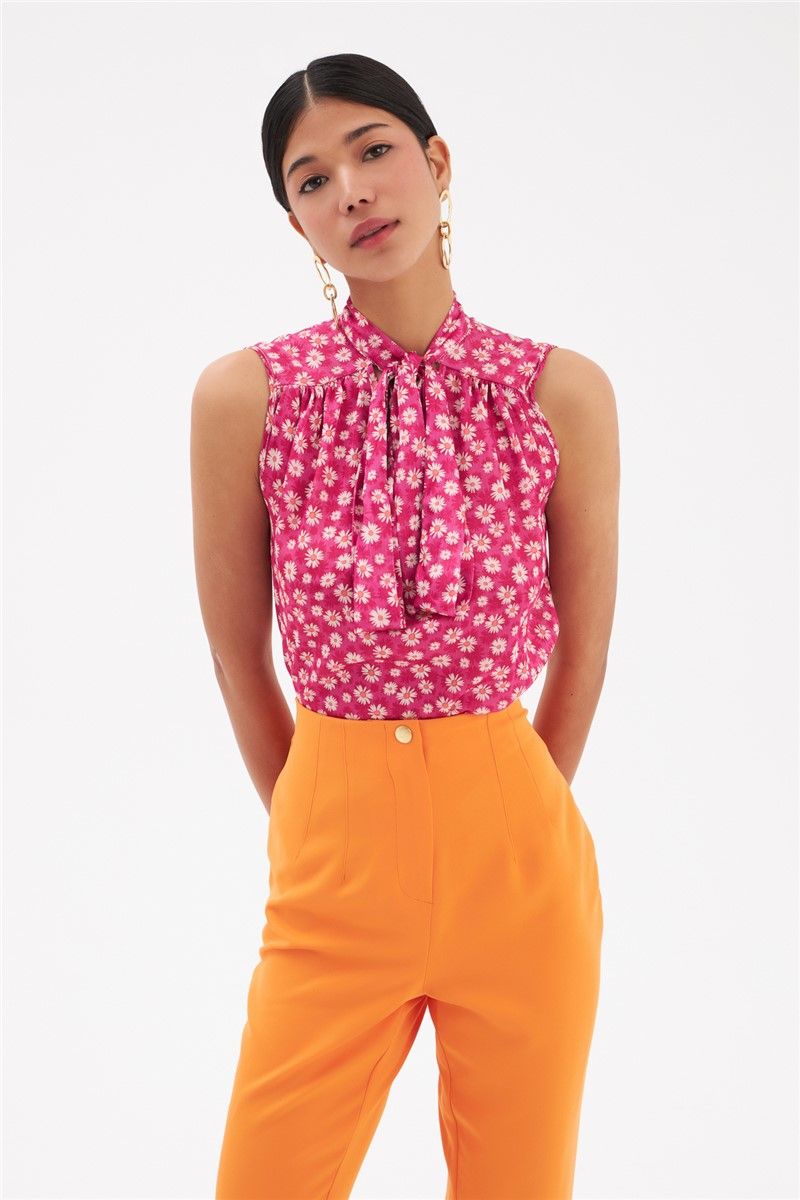 Women's sleeveless blouse - Pink #331254