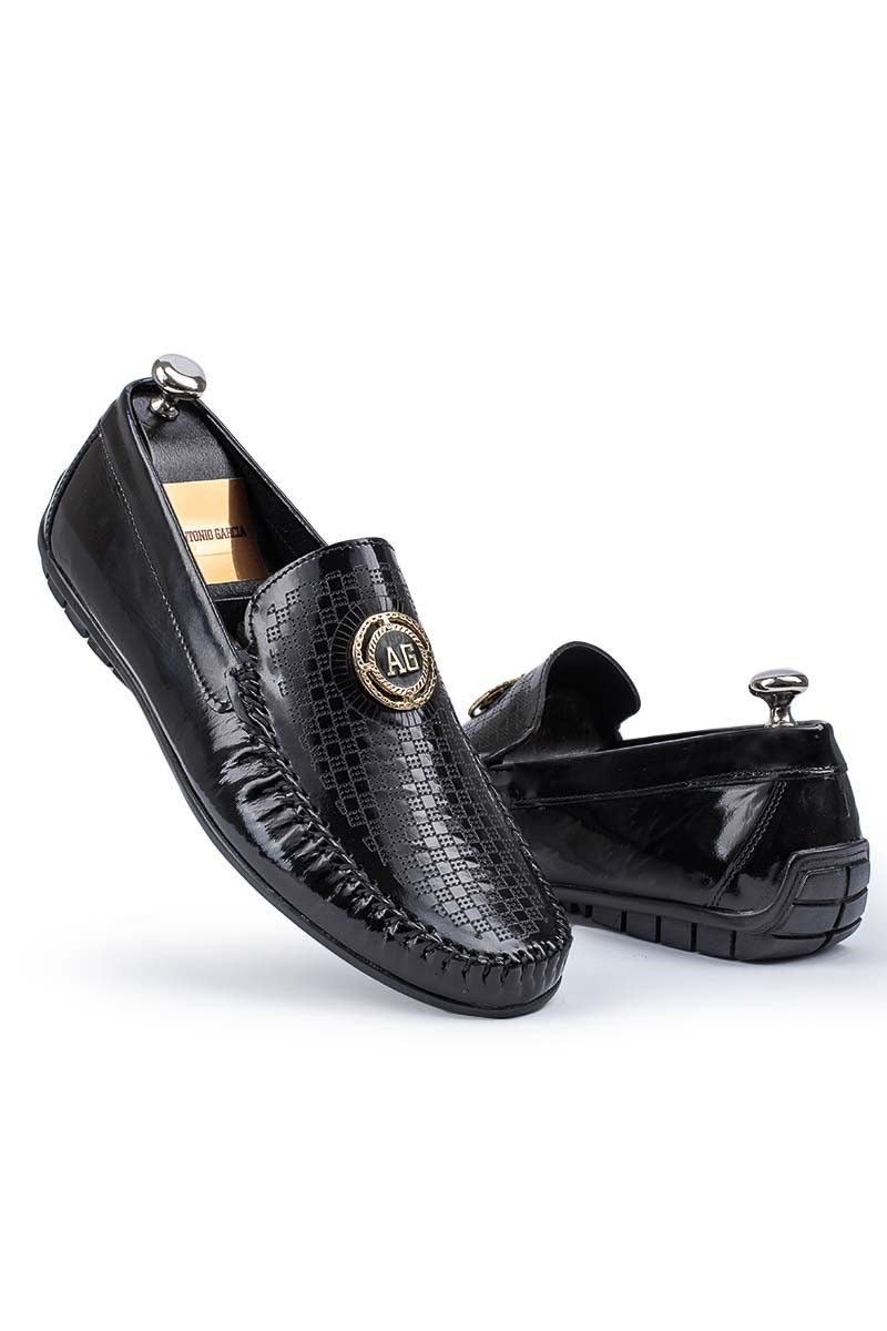 ALEXANDER GARCIA Men's Leather Loafers - Black 20230321071