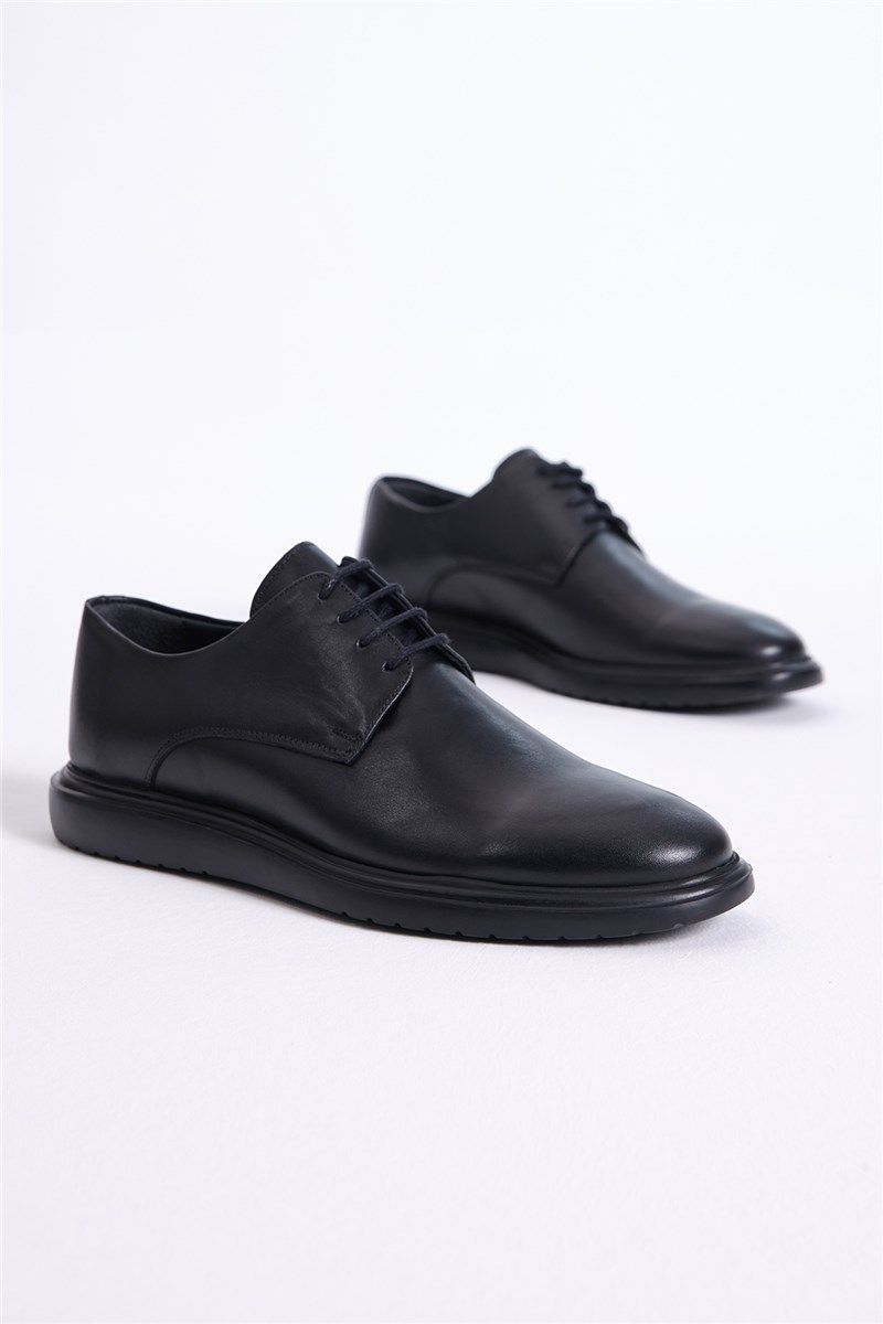 Men's genuine leather shoes - Black #401280