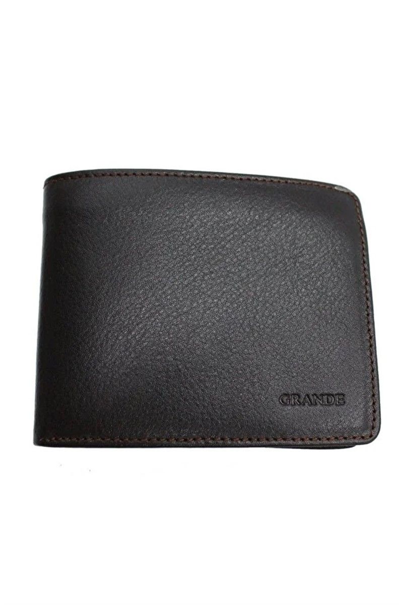 Men's leather purse 1504 - Dark brown #333985