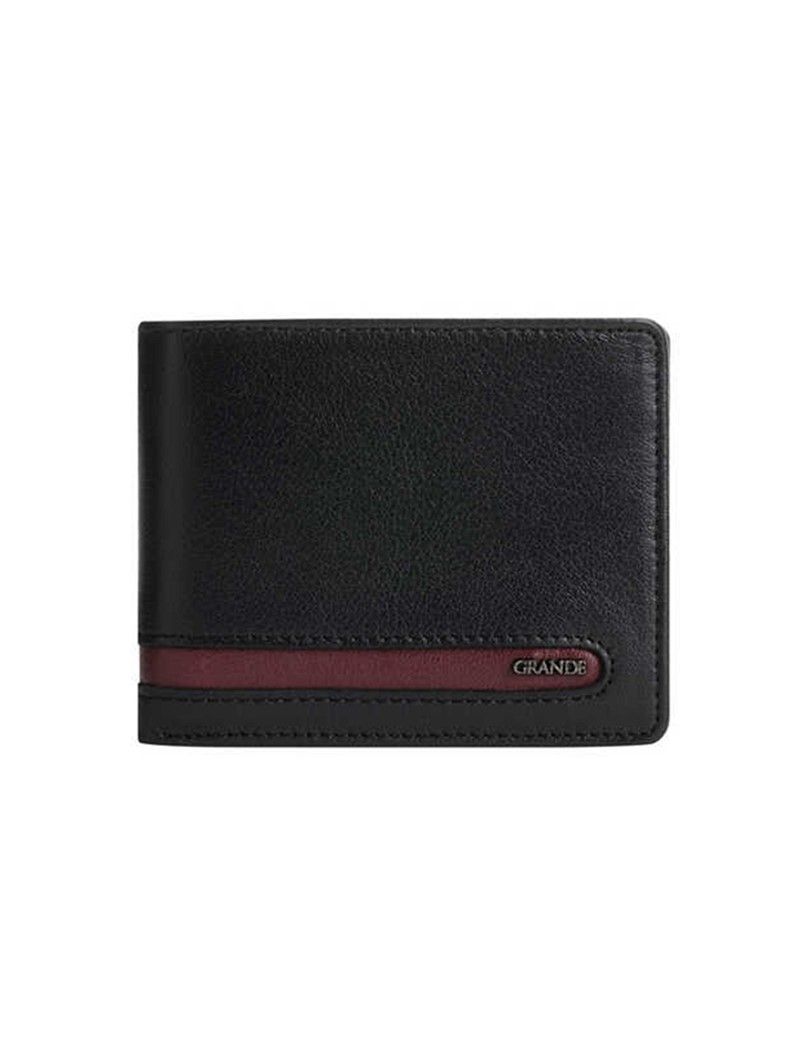 Men's leather wallet 1510 - Black #333993