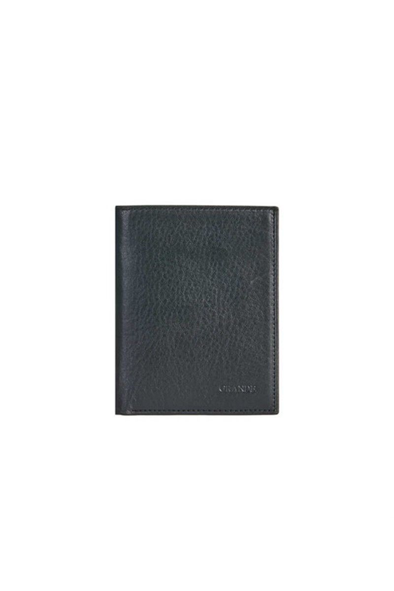 Men's leather wallet 1567 - Black #334000