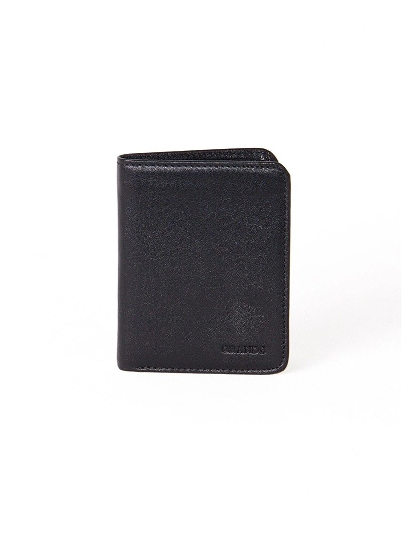 Men's leather purse 1583 - Black #334005