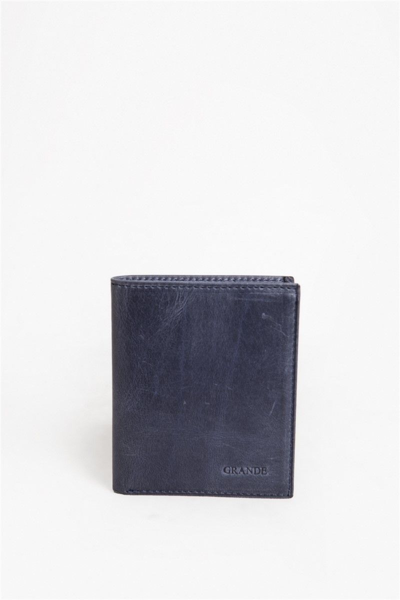 Men's Genuine Leather Wallet 1720 - Blue #366185
