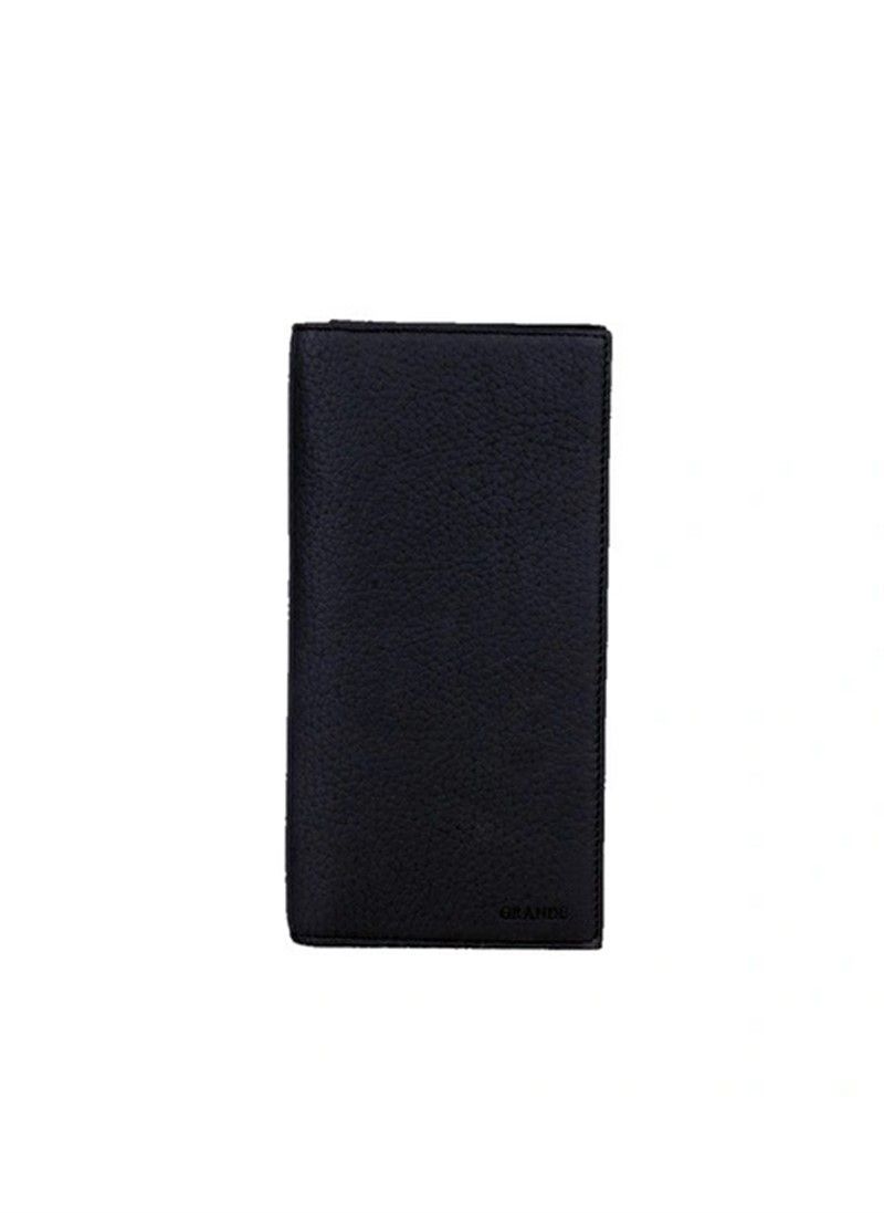Men's leather purse 1764 - Black #334015