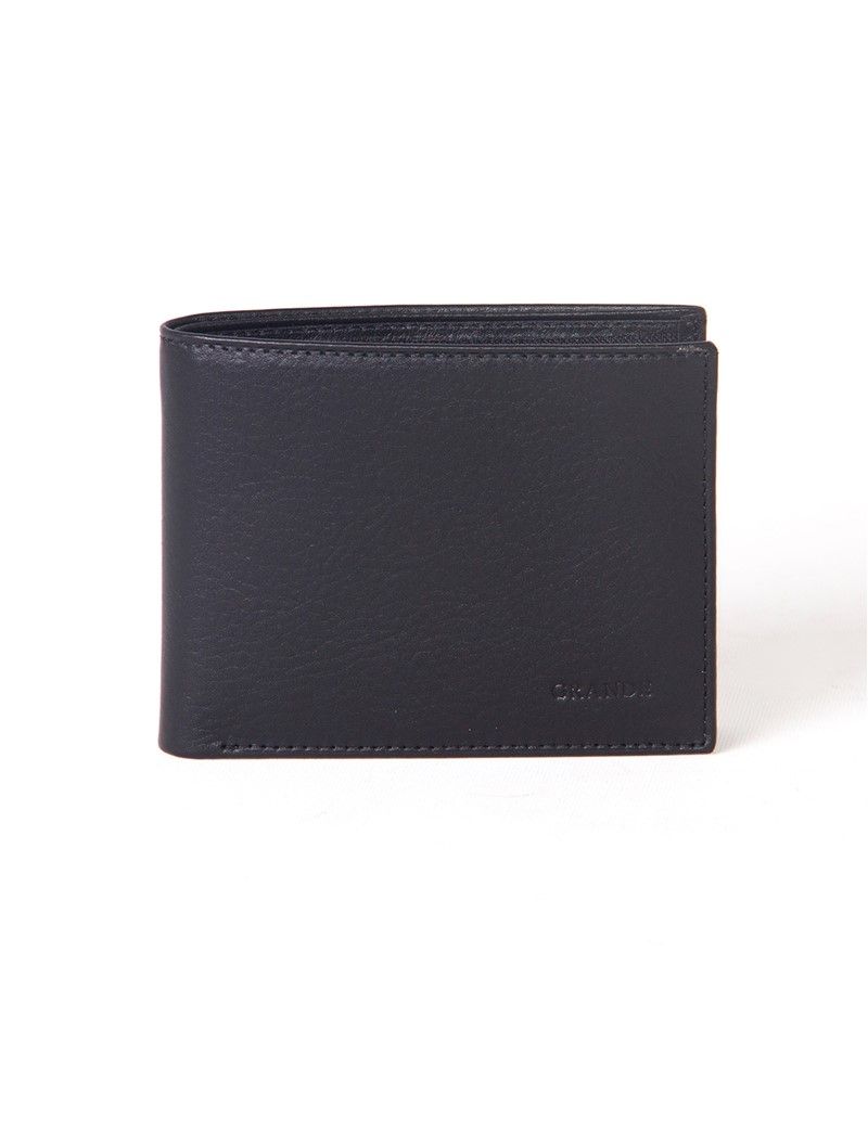 Men's leather purse 1765 - Black #333965