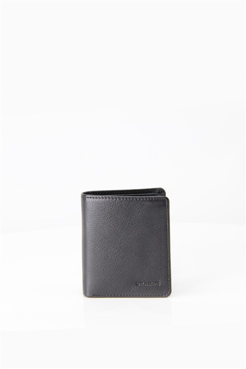 Men's leather purse 1783 - Black #333968