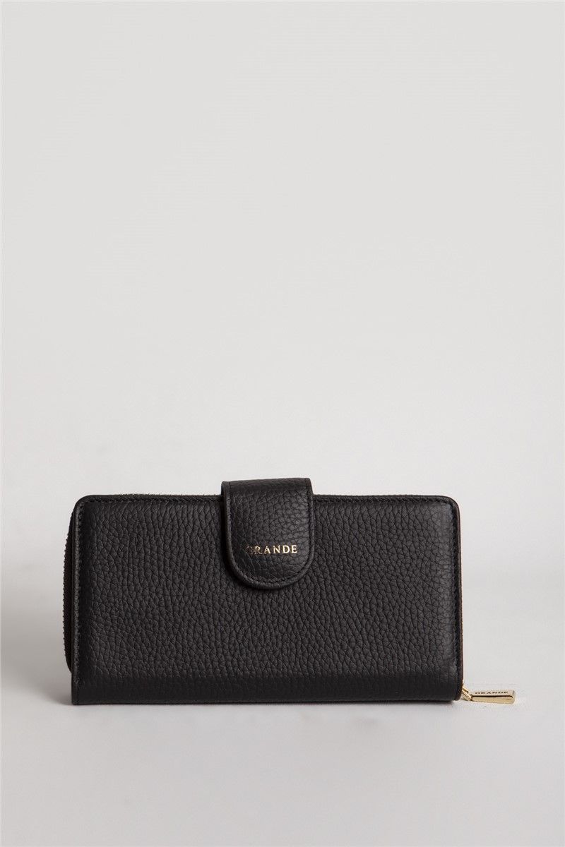 Genuine Leather Women's Wallet 2753 - Black #334645