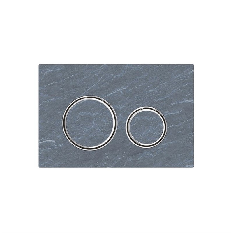 Geberit Sigma21 Double Push Slate Control Panel - Chrome #349695