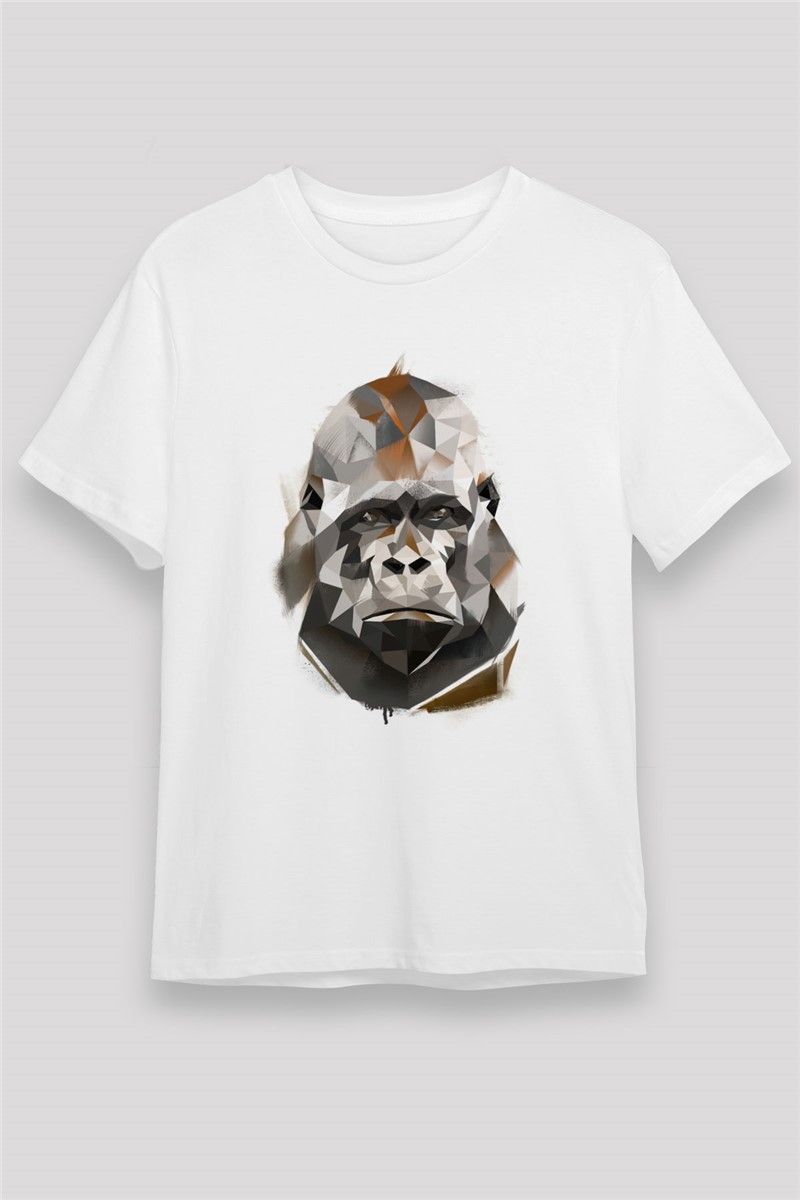 Unisex Print T-Shirt - White #374076