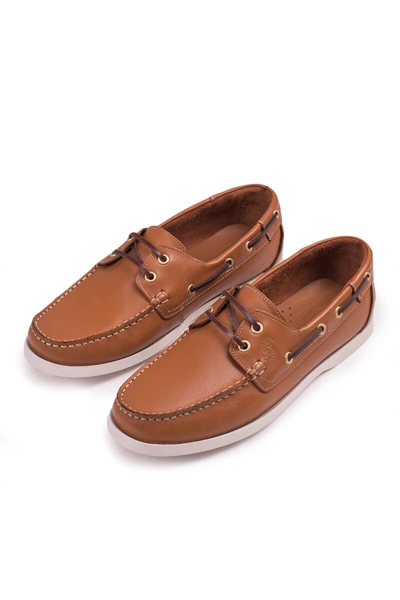 GPC POLO Men's leather shoes - Camel 20210835381