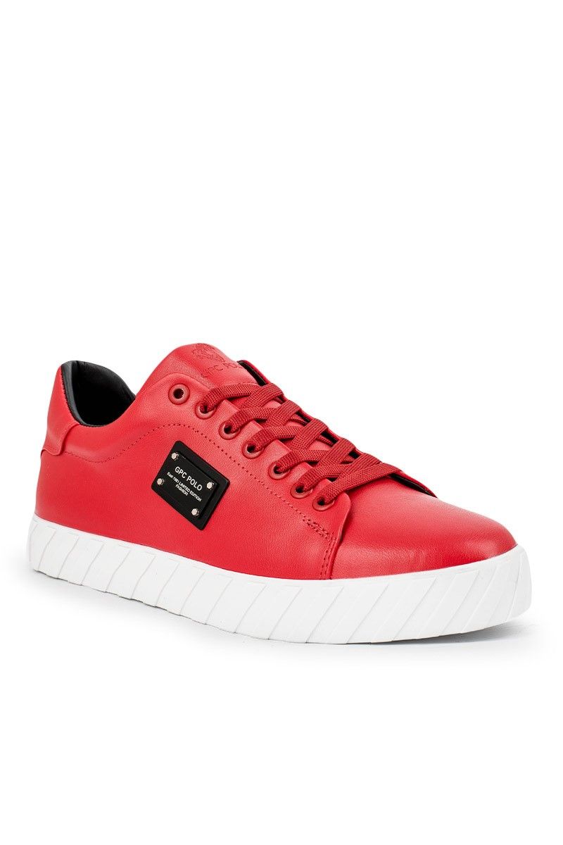 GPC POLO Men's leather shoes - Red 20210835385