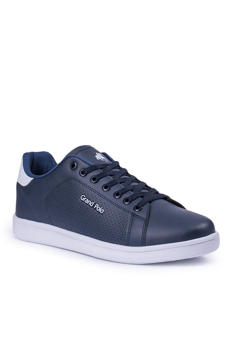 GPC POLO Men's leather sport shoes - Navy Blue 20210835296
