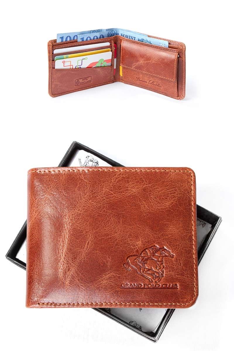 GPC Men's Natural Buffalo Leather Wallet - Brown #9979183