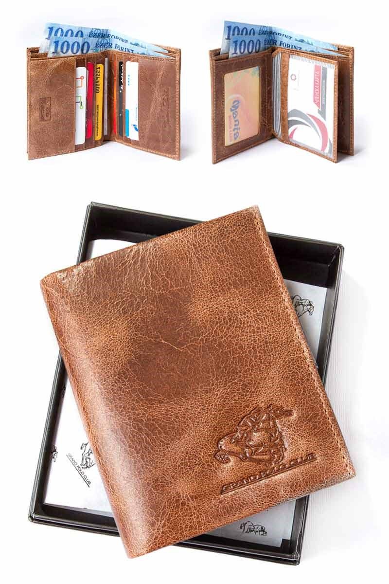 GPC Men's Natural Buffalo Leather Wallet - Brown #9979188