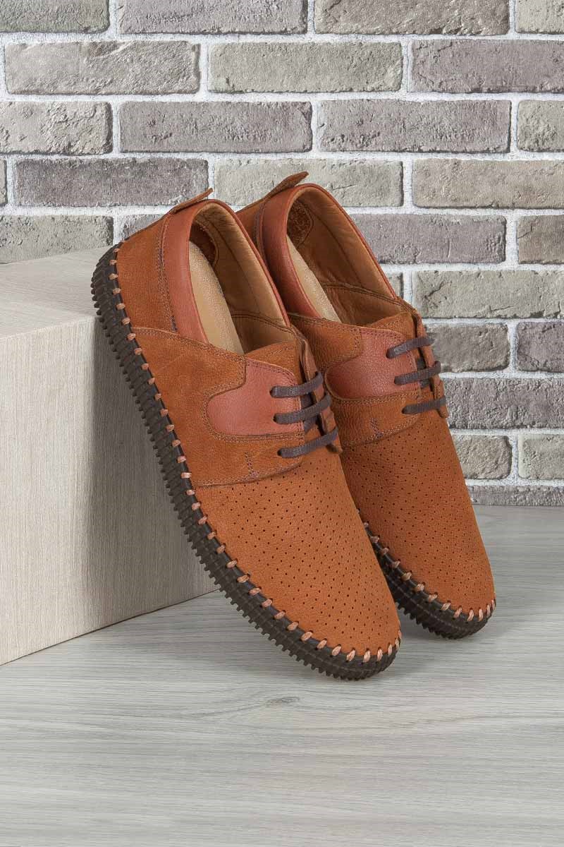 GPC POLO  Męskie buty - nubuk 1408 jasnobrązowe 9979140