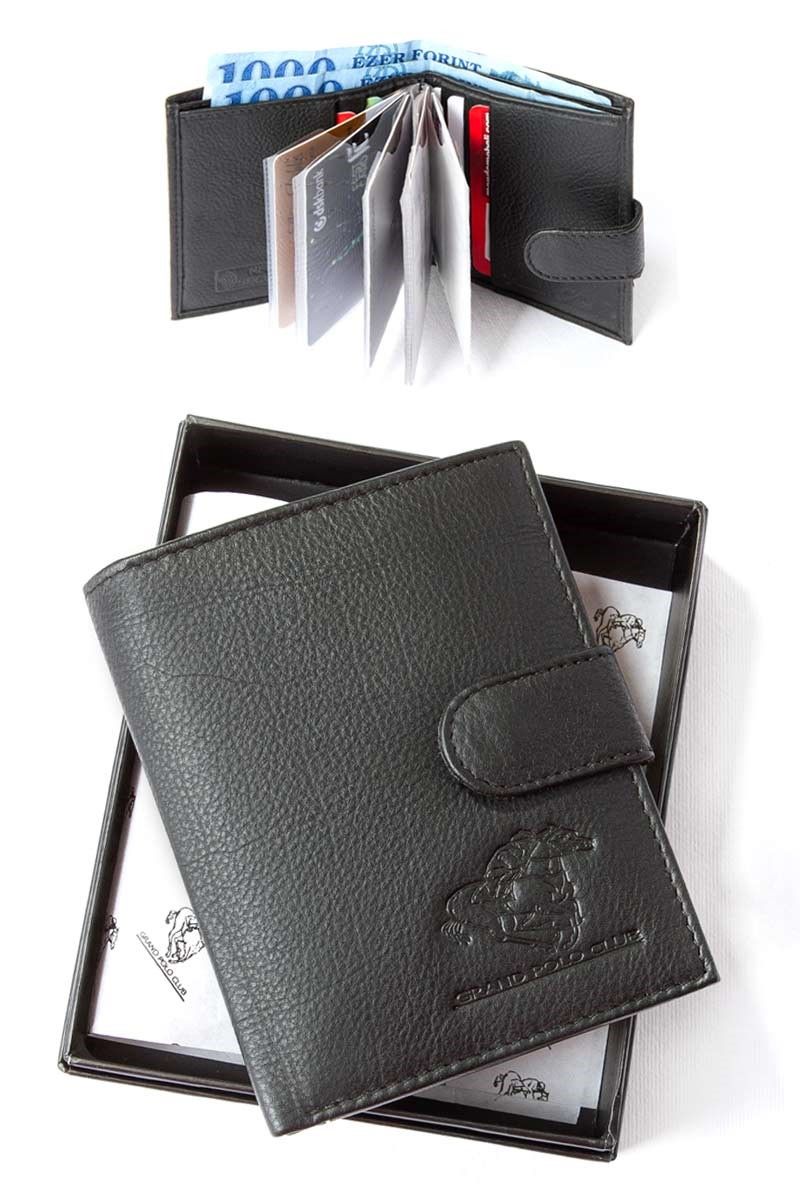 GPC Men's Natural Buffalo Leather Wallet - Black #9979164