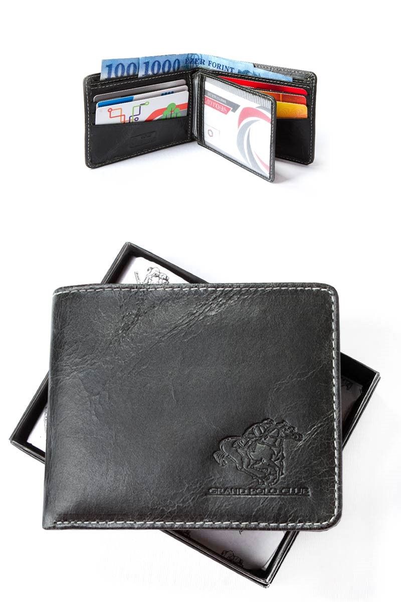 GPC Men's Natural Buffalo Leather Wallet - Black #9979167