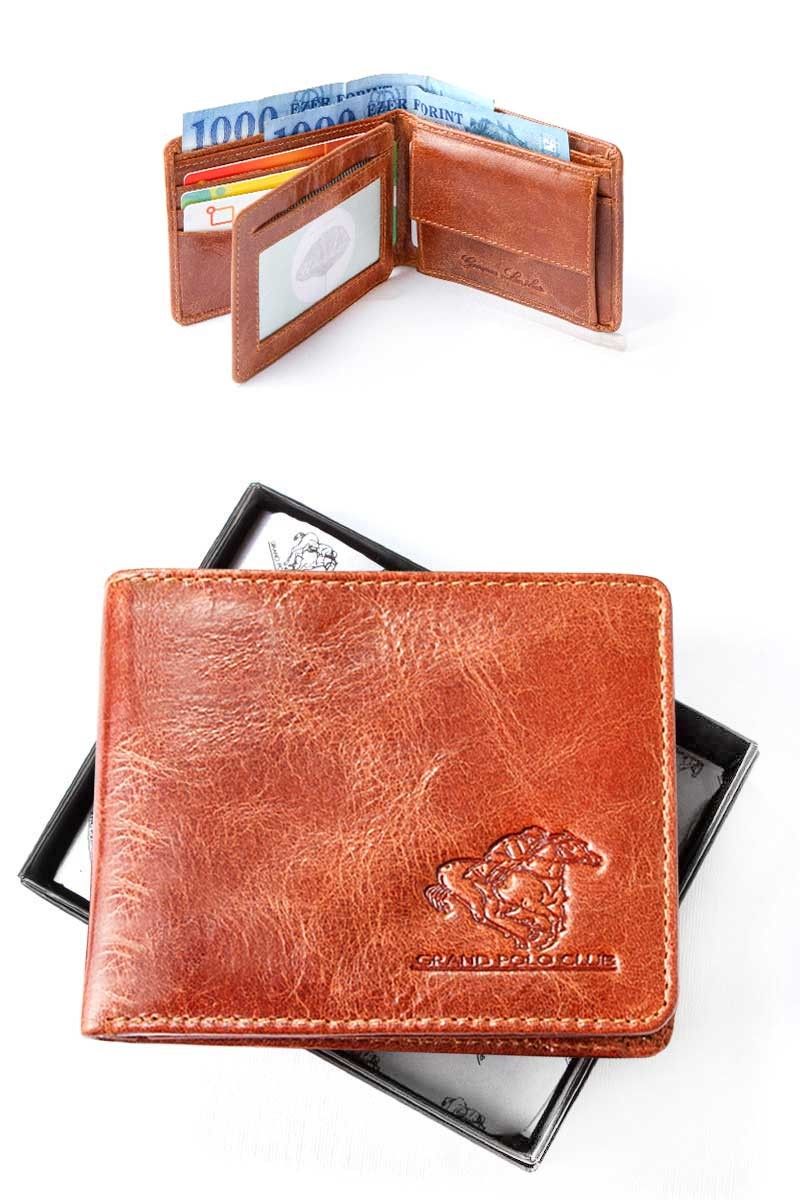 GPC Men's Natural Buffalo Leather Wallet - Brown #9979155