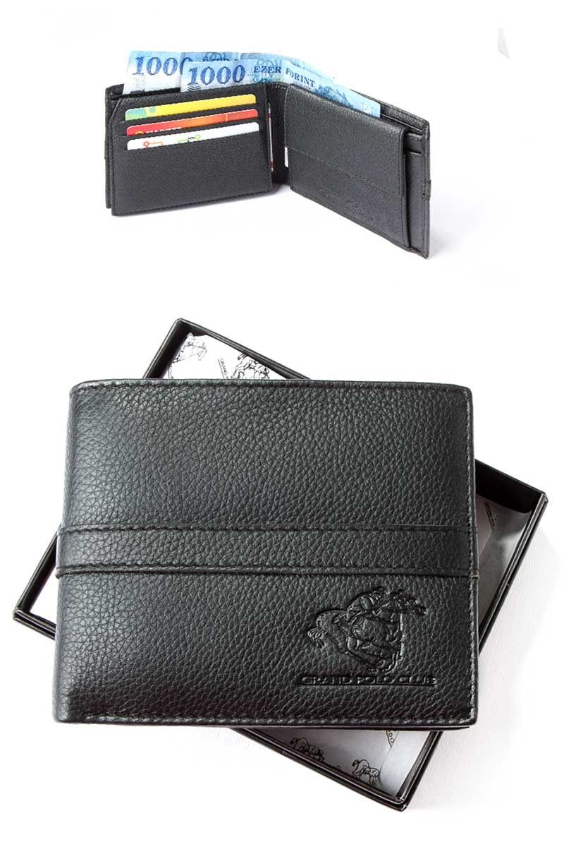 GPC Men's Natural Buffalo Leather Wallet - Black #9979183