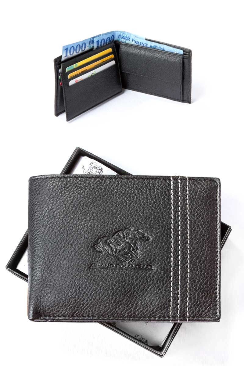 GPC Men's Natural Buffalo Leather Wallet - Black #9979177