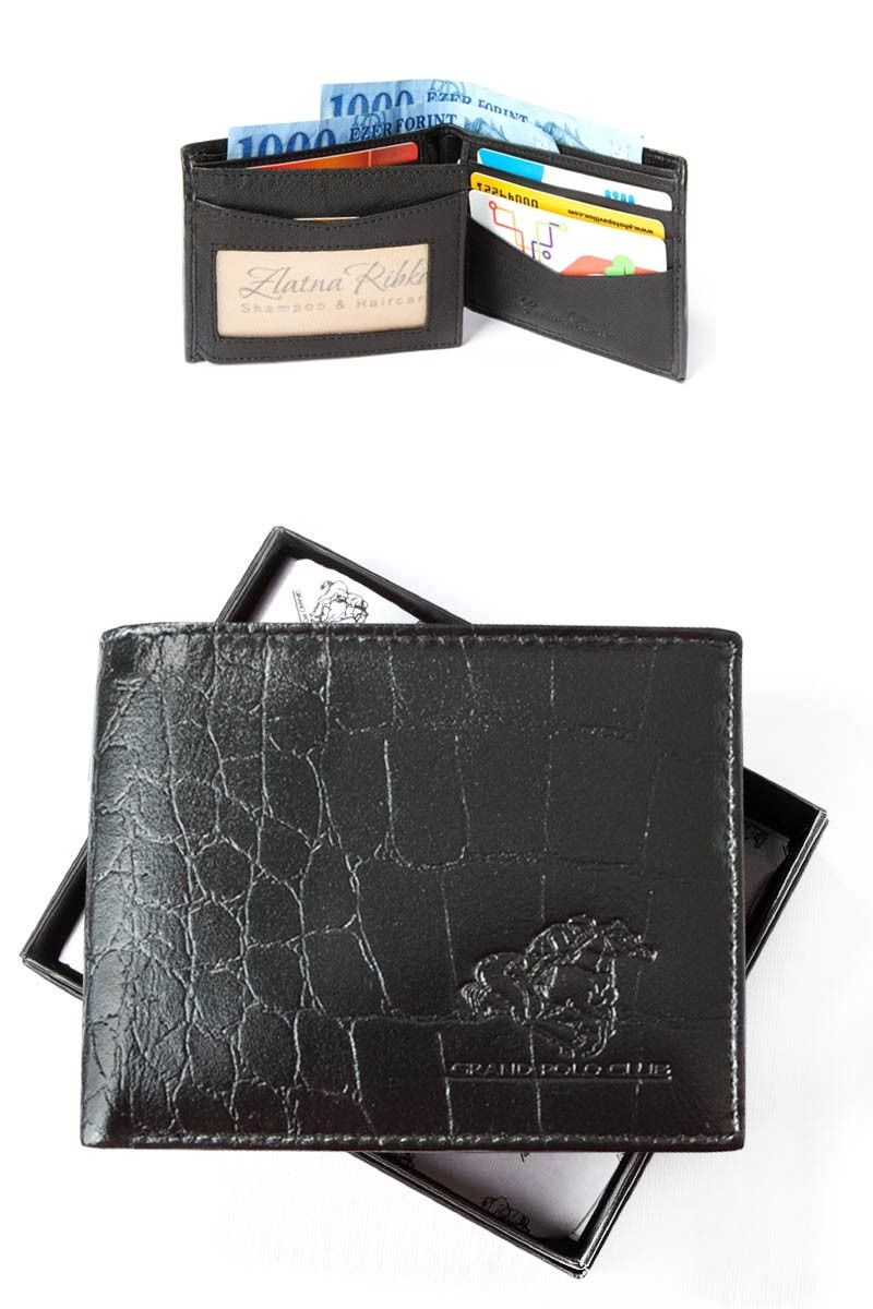 GPC Men's Natural Buffalo Leather Wallet - Black #9979171