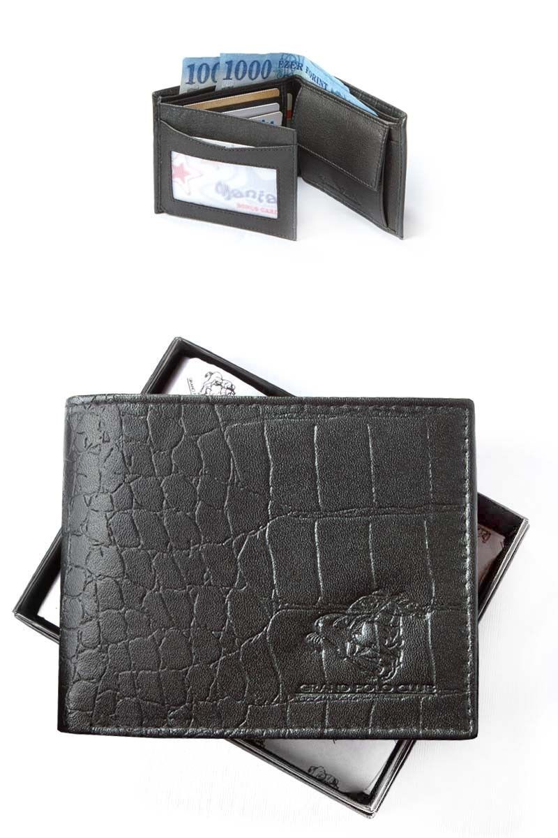 GPC Men's Natural Buffalo Leather Wallet - Black #9979172