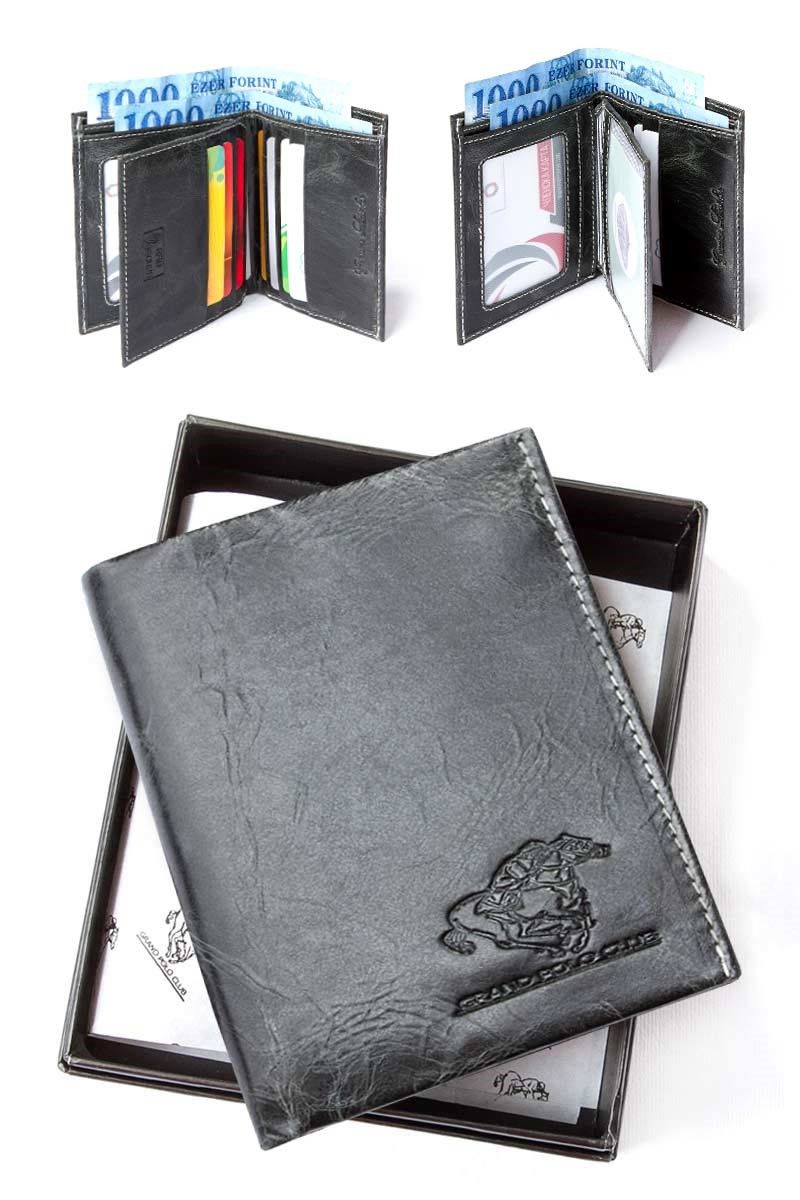 GPC Men's Natural Buffalo Leather Wallet - Black #9979152