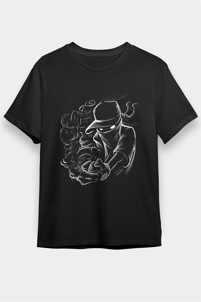 Unisex Print T-Shirt - Black #375199