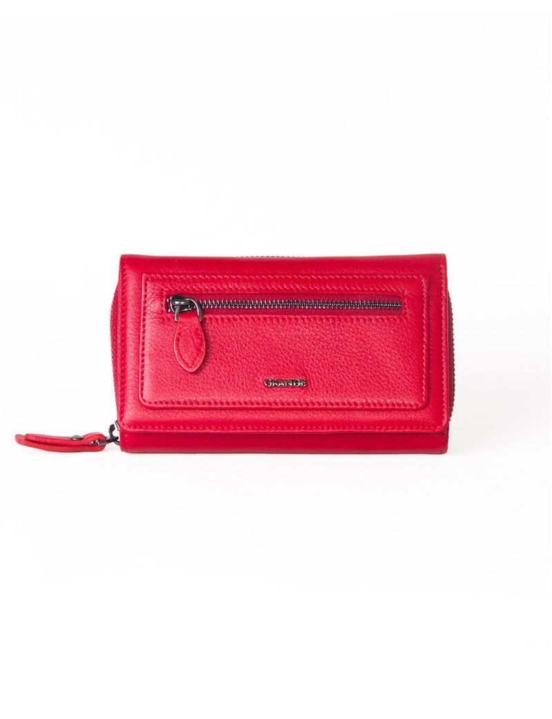Women's Leather Purse - Red #31829
