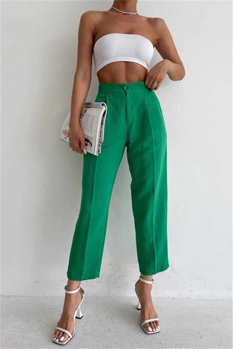 Women's High Waist Pants MG1554 - Green #358015