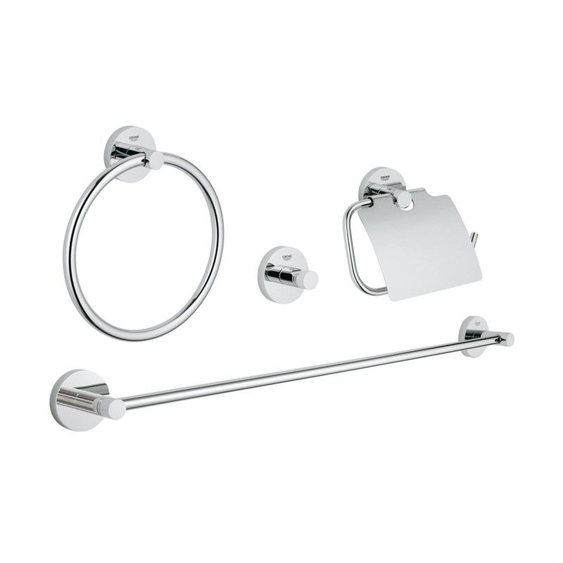 Grohe Essentials 4-piece bathroom set - Chrome #337030