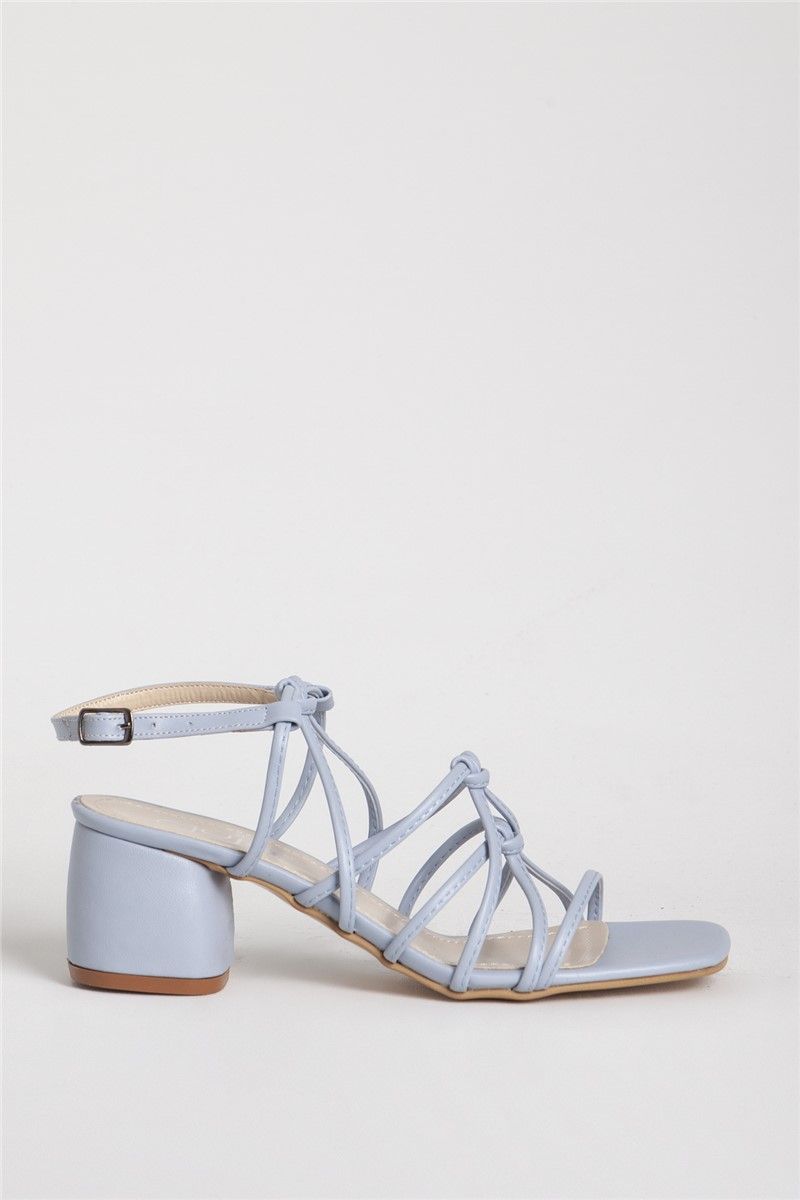 Women's sandals with heel 506/1 - Light blue #329513