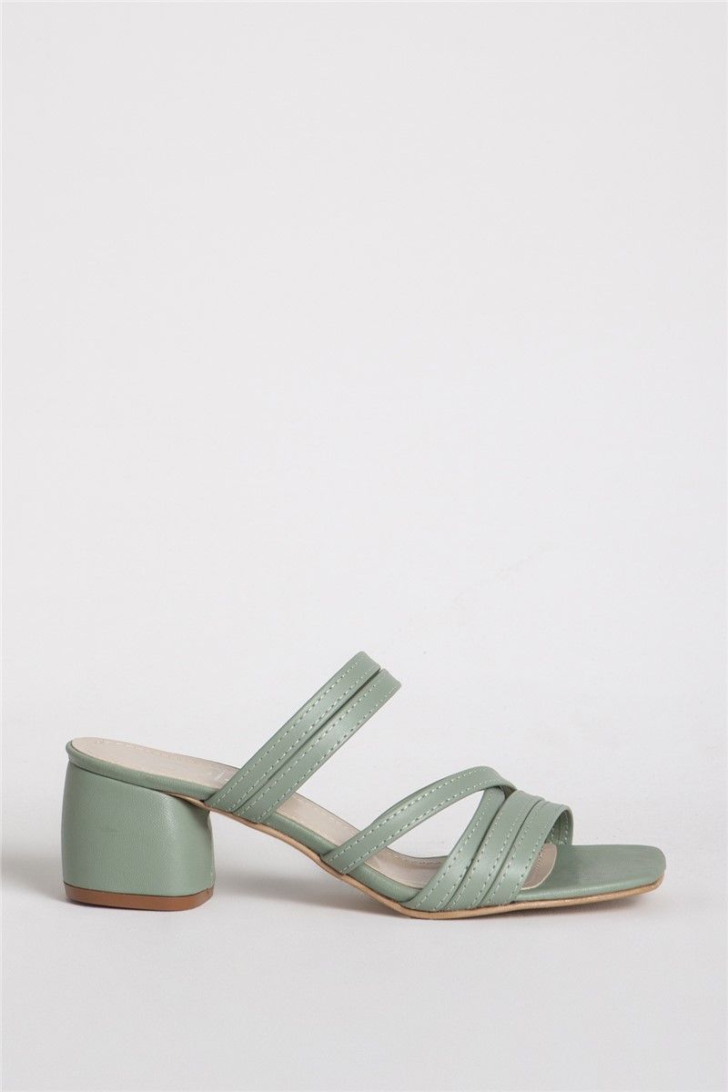 Women's sandals with heel 506/4 - Green #329516