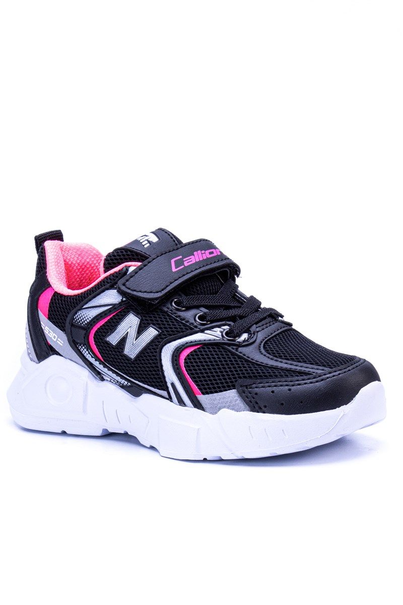 Детски спортни обувки MX002 - Черни с Розов #394217
