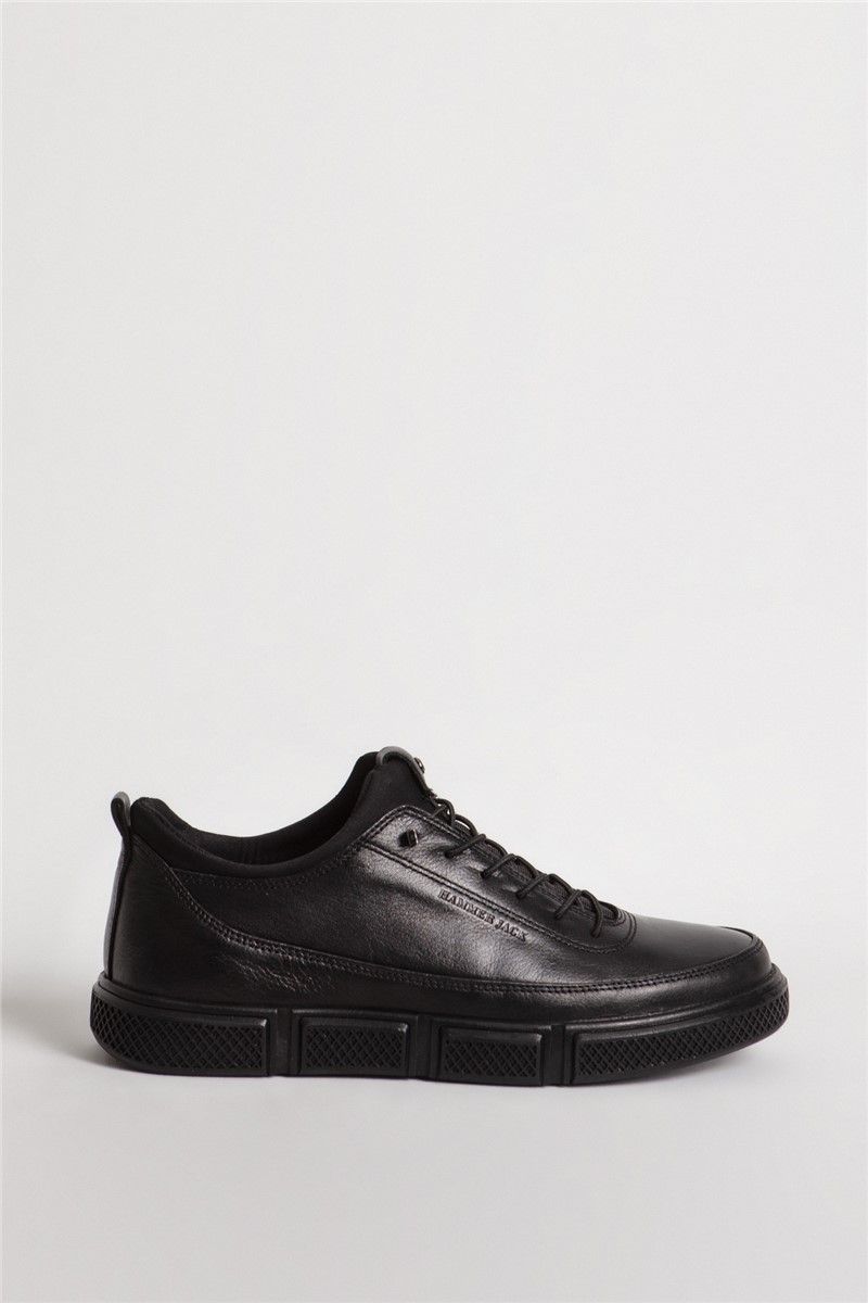 HAMMER JACK Men's Genuine Leather Shoes 102 19676-M - Black #358177