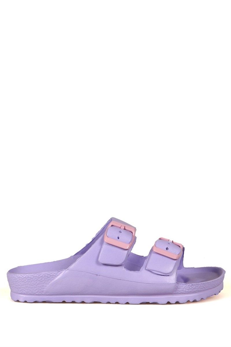 Hammer Jack Women's Buckle Slippers - Purple #368870