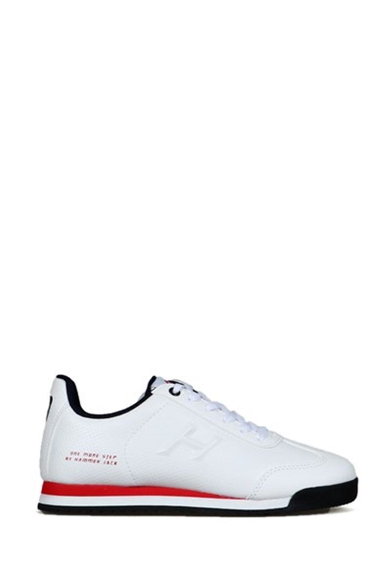 Hammer Jack Ženske sportske cipele na vezanje - bijele s crvenim #368630