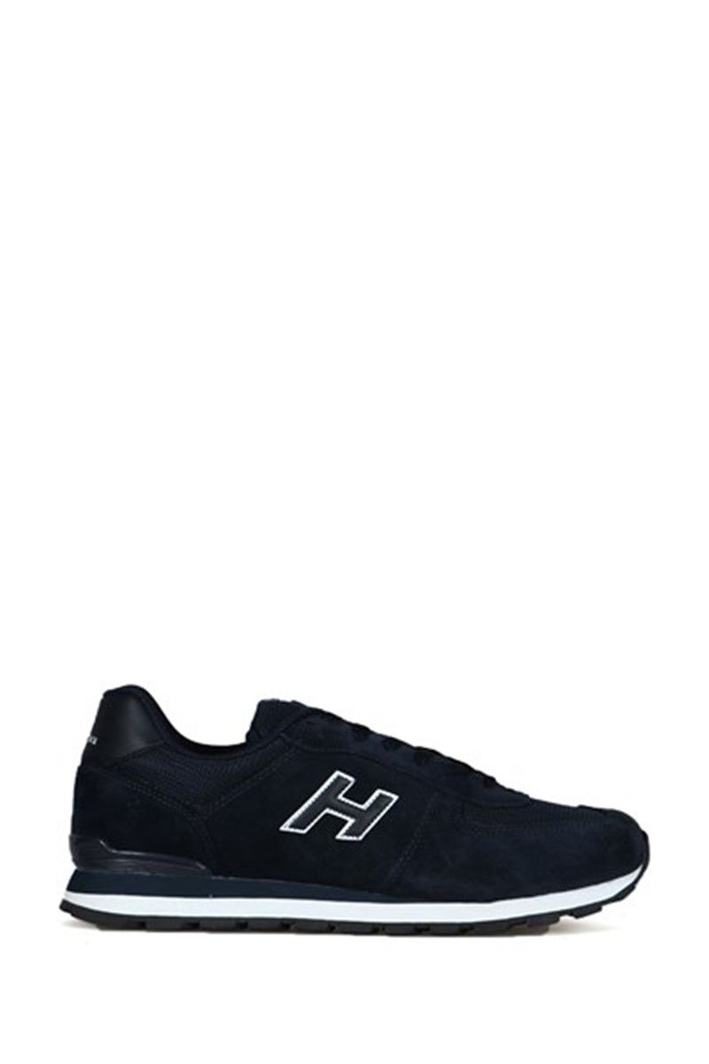 Hammer Jack Men's Genuine Leather Sports Shoes - Dark Blue #368641