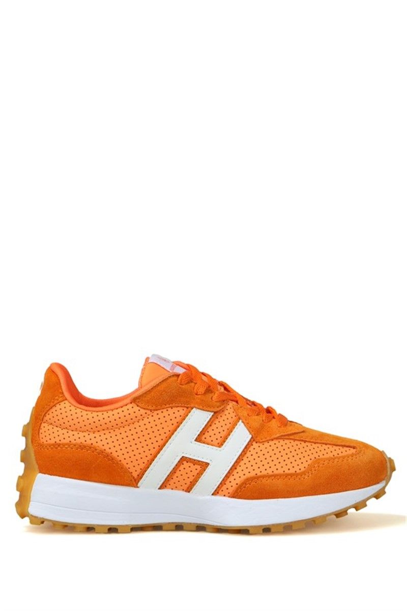 Hammer Jack Women's Genuine Leather Sports Shoes - Orange #369019