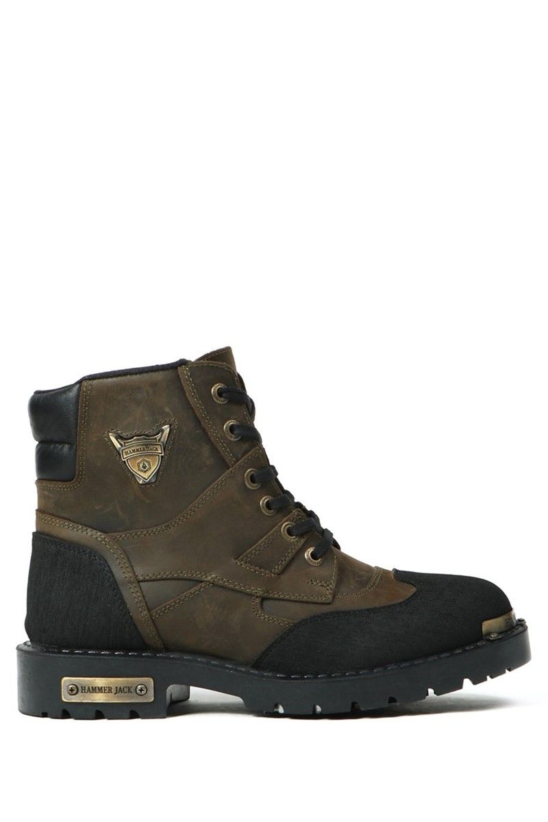 Hammer Jack Men's Genuine Leather Boots 102 16550-M - Dark Green #368255