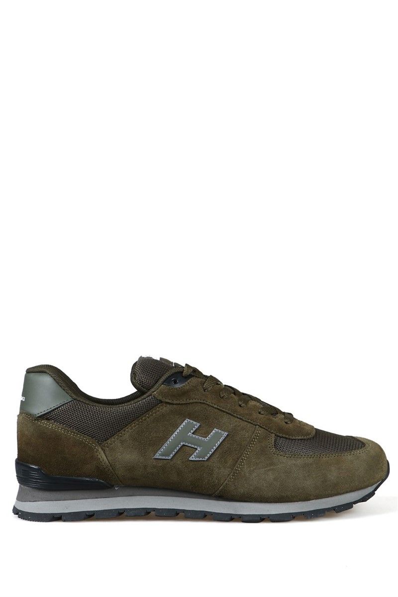 Hammer Jack Men's Genuine Leather Sports Shoes - Khaki #368831