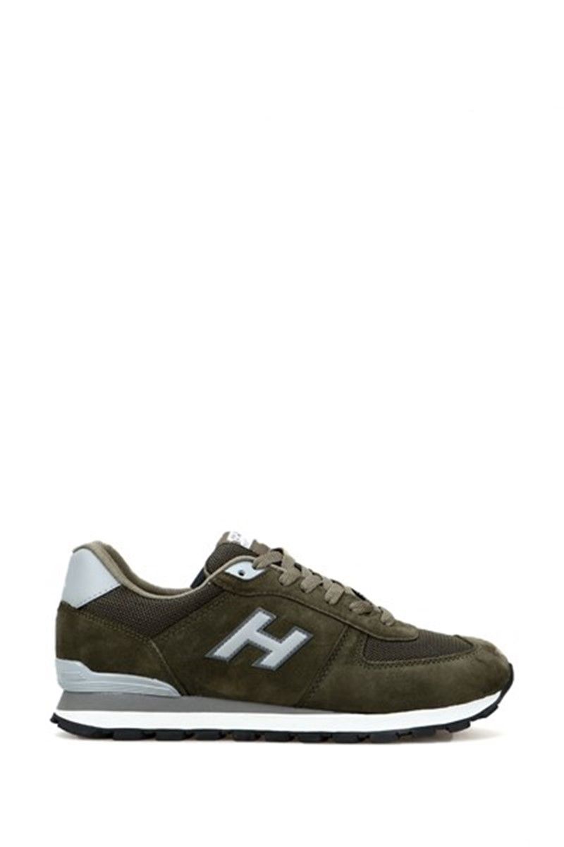 Hammer Jack Men's Genuine Leather Sports Shoes - Khaki #368511