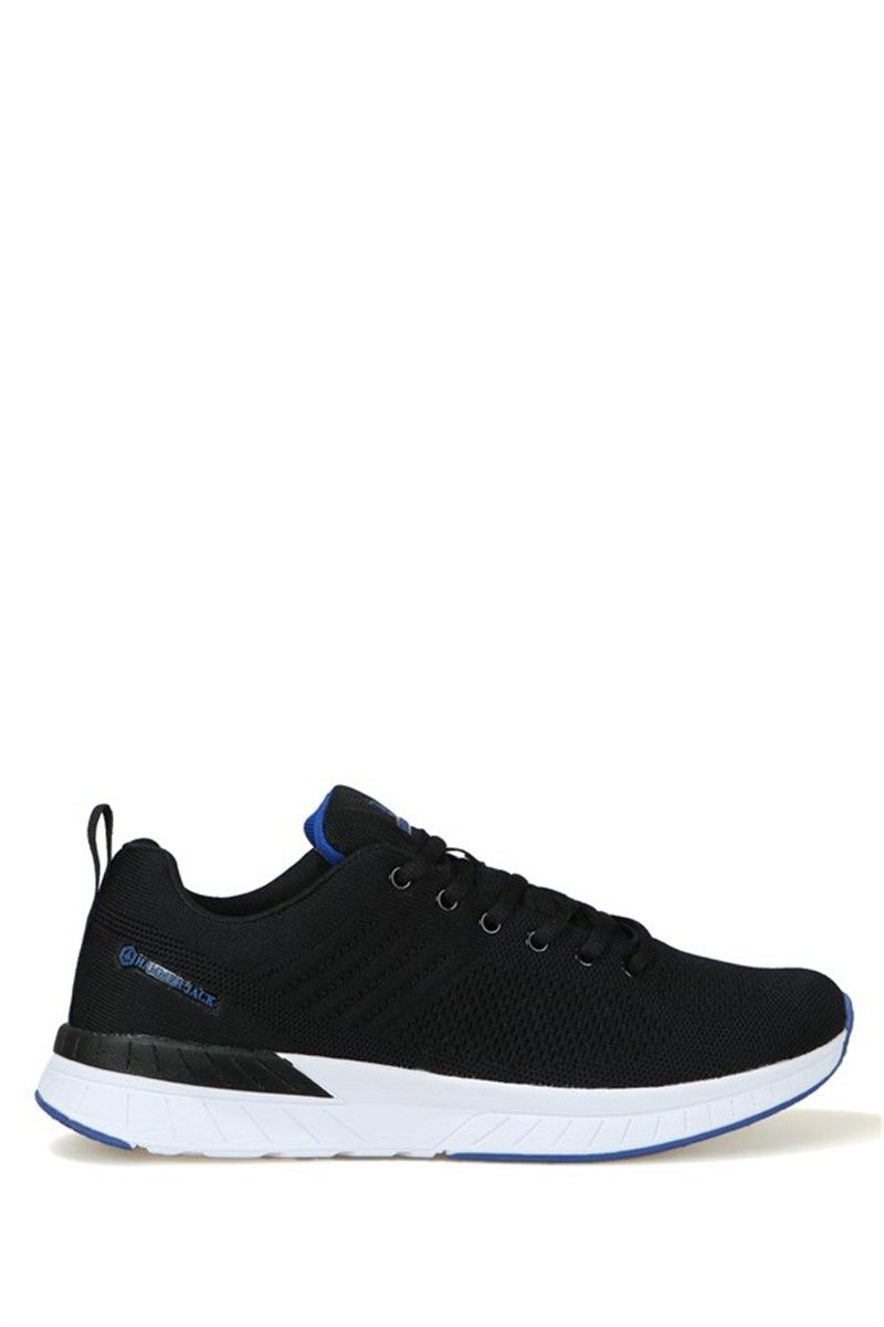 Hammer Jack Men's Lace Up Sports Shoes - Black with Blue #369024