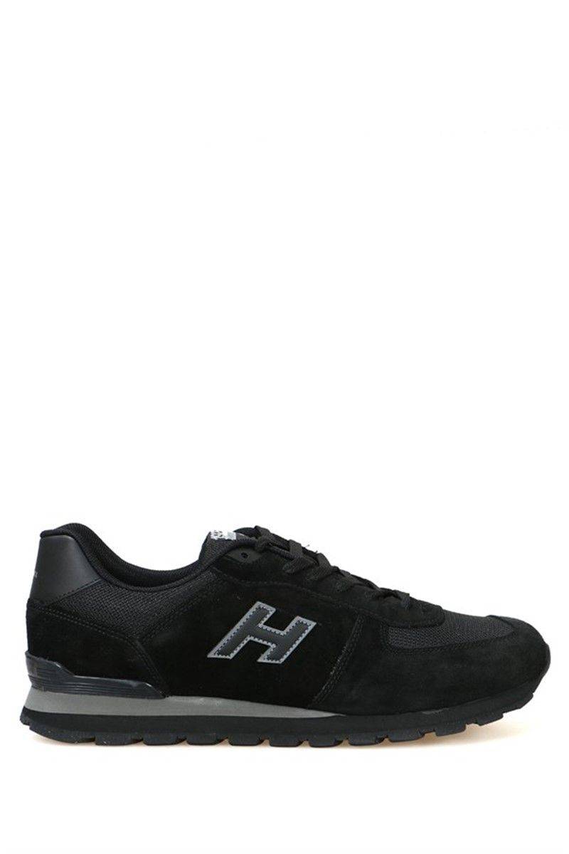 Hammer Jack muške sportske cipele od prave kože - crne s dimno sivim #368890