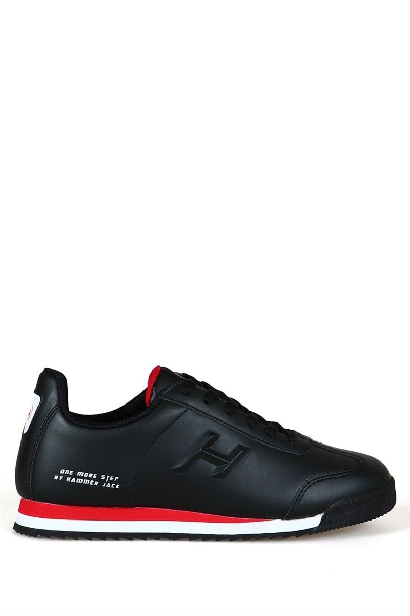 Hammer Jack Ženske sportske cipele na vezanje - crne s crvenim #368857